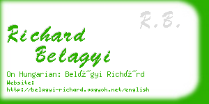 richard belagyi business card